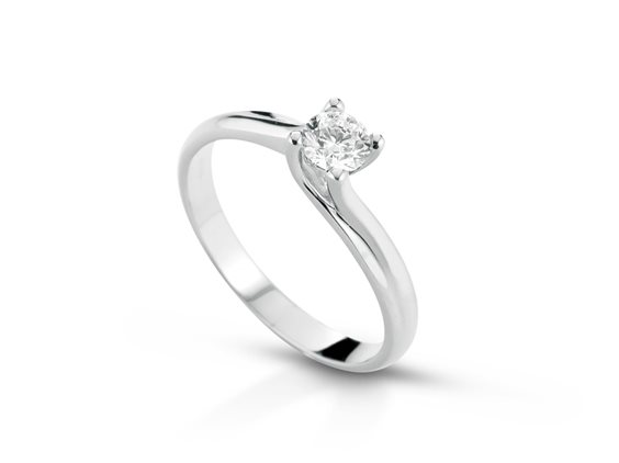Anello PG Gioielli Donna Solitari in Oro bianco Diamante 0.4 Ct ANSOL47040 - ANSOL47040